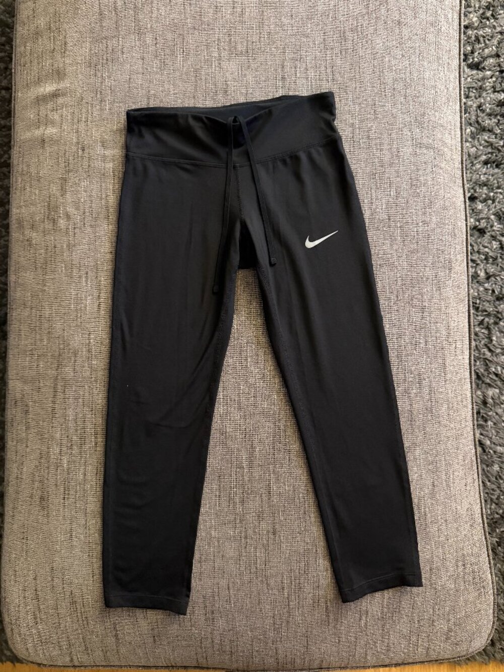 Nike Dri-FIT Black Pants Power Epic Lux Running Crop - Women's Small